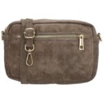Charm London Suède Schoudertasje Camerabag Elisa Taupe