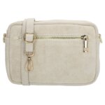 Charm London Suède Schoudertasje Camerabag Elisa Zand