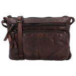 Hide & Stitches Schoudertas Paint Rock Donker Bruin