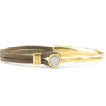 Qoss Taupe Armband Coco Crème | Goud - Maat M