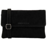 Hide & Stitches Suède Clutch/Schoudertas Brazos Zwart
