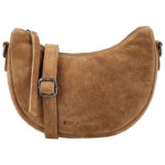 Hide & Stitches Suède Moon Bag Schoudertas Brazos Camel