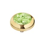 Melano Vivid Season CZ steentje Aqua Green Goud