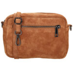 Charm London Suède Schoudertasje Camerabag Elisa Cognac