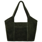 Hide & Stitches Suède Shopper/Handtas Brazos Olijf