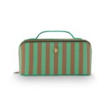 Pip Studio Toilettas Cyrille Cosmetic Bag Medium Stripe Green