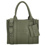 Charm London Handtas/Schoudertas Bond Natuur Groen