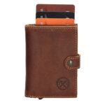 Hide & Stitches Portemonnee met Safety Wallet RFID Japura Cognac