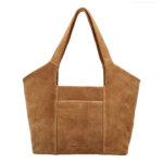 Hide & Stitches Suède Shopper/Handtas Brazos Camel