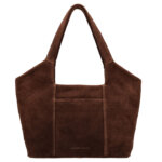 Hide & Stitches Suède Shopper/Handtas Brazos Donker Bruin
