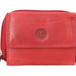 Leather Design Mini Wallet Portemonnee RFID Rood