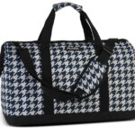 Punta Reistas/Weekendtas Pied-de-poule Wit/Blauw