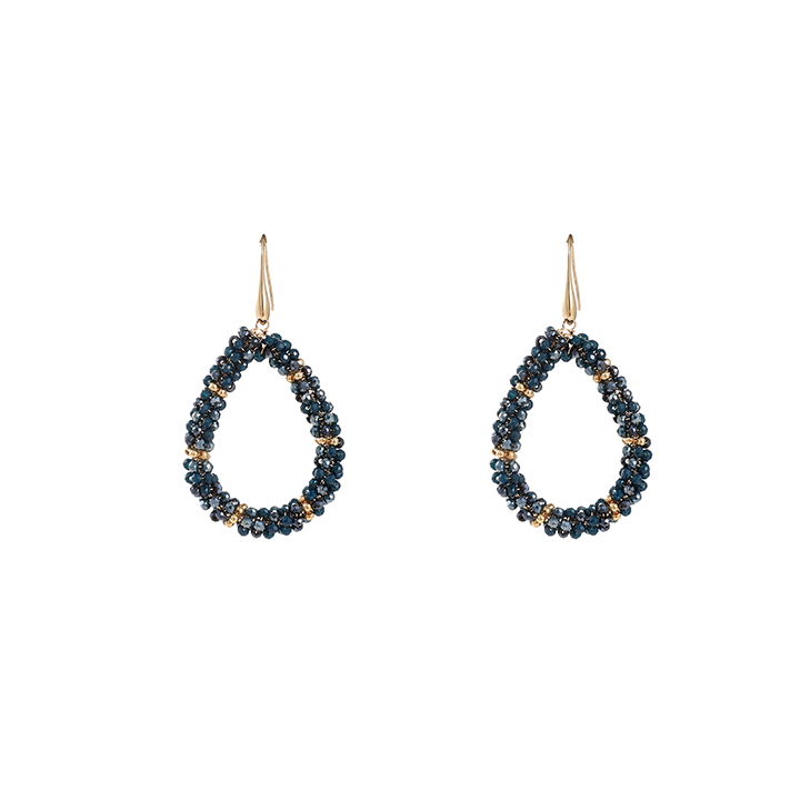 Day&Eve Hang Oorbellen Drop Dangle Blue Mix | Goud