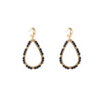 Day&Eve Hang Oorbellen Open Drop Black | Goud