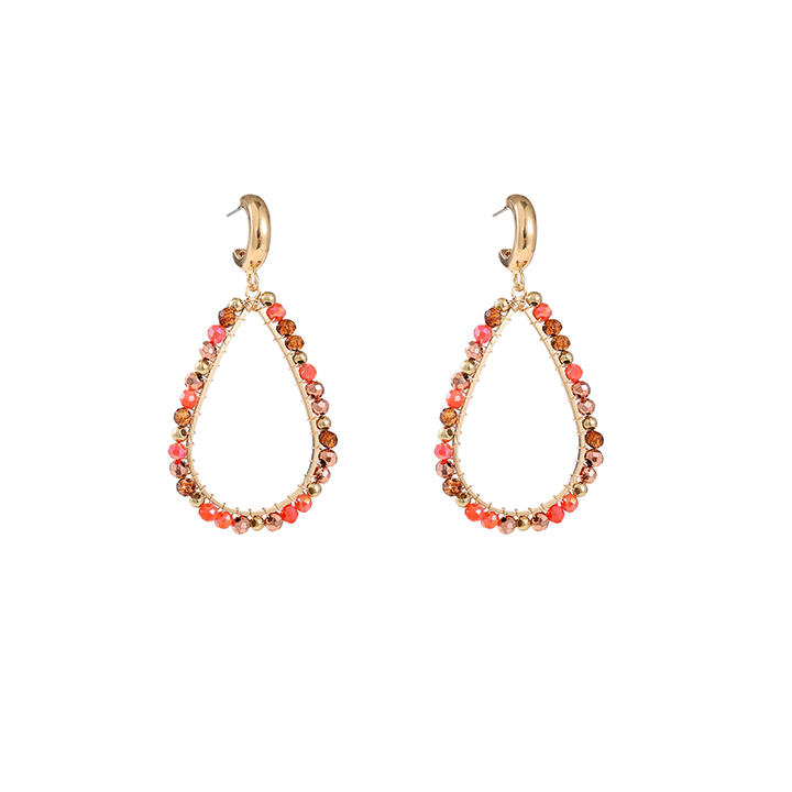 Day&Eve Hang Oorbellen Open Drop Topaz | Goud