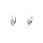 Day&Eve Oorbellen met Klaphaak French Hook Oval Crystal | Zilver