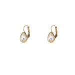 Day&Eve Oorbellen met Klaphaak French Hoop Drop Crystal | Goud