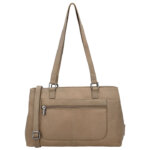 Beagles Leather Handtas/Schoudertas Benidorm Taupe