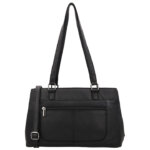 Beagles Leather Handtas/Schoudertas Benidorm Zwart