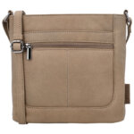 Beagles Leather Schoudertas Benidorm Taupe