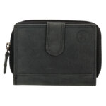 Hide & Stitches Portemonnee Johan van Amstel Zwart