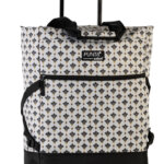 Punta Wheel Trolley Shopper Beige/Blauw met Patroon
