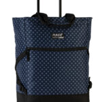 Punta Wheel Trolley Shopper Blauw/Zwart met Patroon