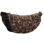 Beagles Puffer Moon Bag L Calvia Leopard Beige