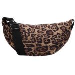 Beagles Puffer Moon Bag M Calvia Leopard Beige