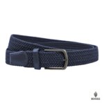 Boodz Gevlochten Elastische Riem Blauw