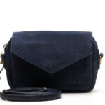 Chabo Bags Envelop Schoudertasje Rio Romy Suede Navy Blauw