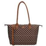 Charm London Handtas / Schoudertas Buckingham Stippen Wit-Donkerbruin