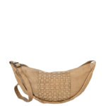 Enrico Benetti Leren Moon Bag Schoudertas Sicily Licht Taupe
