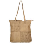 Enrico Benetti Leren Shopper Sicily Licht Taupe