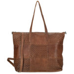 Enrico Benetti Leren Shopper/Schoudertas Sicily Cognac