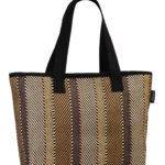 Fabrizio Strandtas Gestreept Bruin-Beige