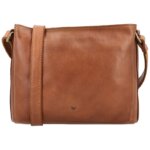 Vilenca Leren Schoudertas Cognac