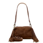 Chabo Bags Schoudertasje Small Suede Stormy Fringes Cacao
