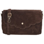 Charm London Suède Overslag Schoudertas Mariëlle Donker Bruin