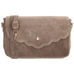 Charm London Suède Overslag Schoudertas Mariëlle Donker Taupe