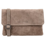 Hide & Stitches Suède Clutch/Schoudertas Brazos Taupe