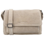 Hide & Stitches Suède Schoudertas met Overslag Brazos Zand