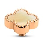 Melano Twisted Gem Clover Steentje Yellow Shell | Rosé