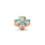 Melano Twisted Heart Clover Steentje Aurora Borealis | Rosé