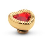 Melano Vivid Vintage Heart Steentje Light Siam | Goud