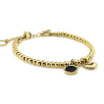 Qoss Armband Zoey Hart Zwart | Goud