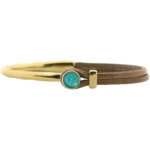 Qoss Taupe Armband Coco Turquoise | Goud - Maat S