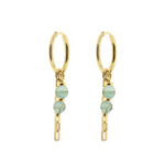 Solid Gold Oorbel Zina Groene Kwarts