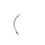 Solid Gold Tussenstuk Armband Edelsteen 6mm Jaspis Grijs Gestreept