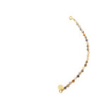 Solid Gold Tussenstuk Ketting Edelsteen 4mm Botswana Agaat